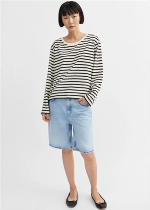 Loui oversized bluse Dark Navy/White Stripe Skall Studio